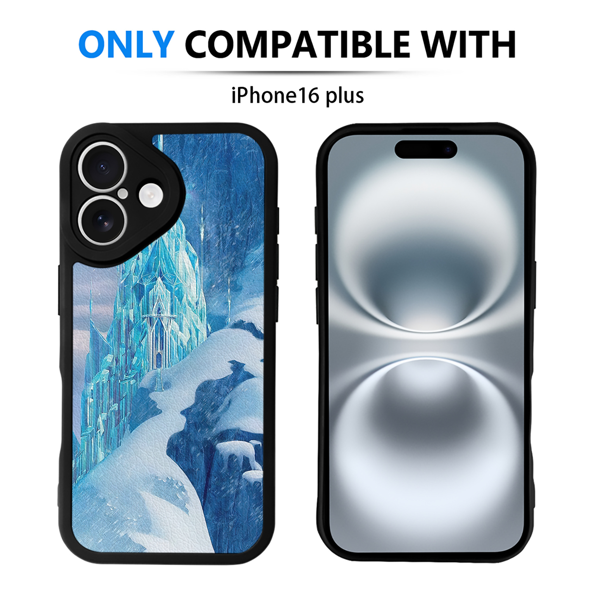（画像用） アナと雪の女王 アンナ エルサ Frozen Anna Elsa 【iPhone 16シリーズ対応】シリコンスマホケース（レザー調） 材質：シリコン
